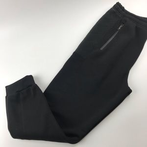 MENS THICK BLACK FLEECE JOGGERS XL